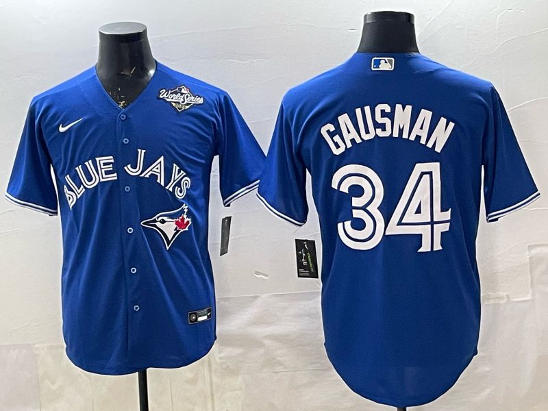 Men 2025 Toronto Blue Jays #34 Gausman blue Game Nike MLB Jersey style 03->toronto blue jays->MLB Jersey